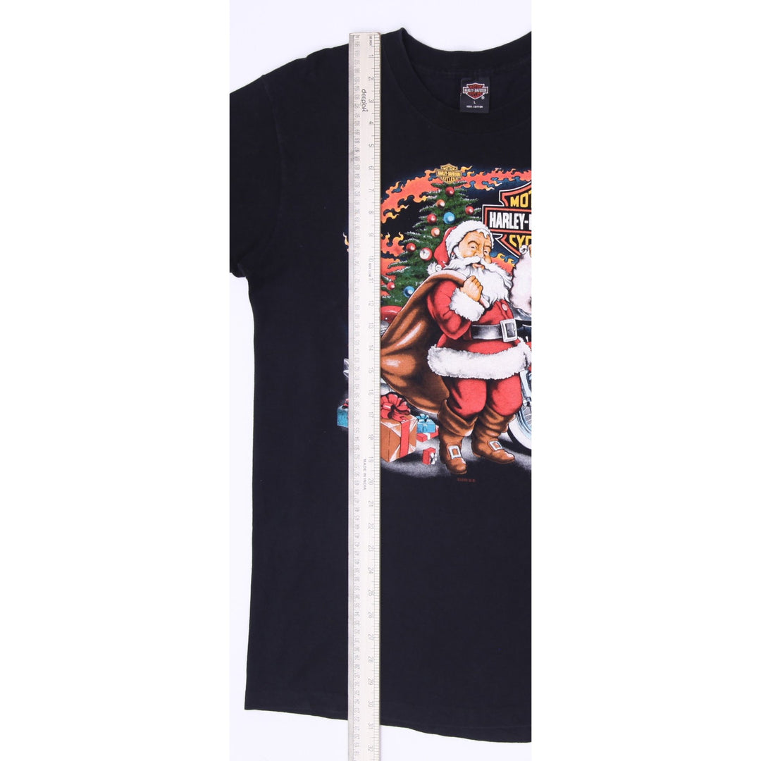 Vintage 1996 Harley-Davidson Christmas Santa T-Shirt Size L
