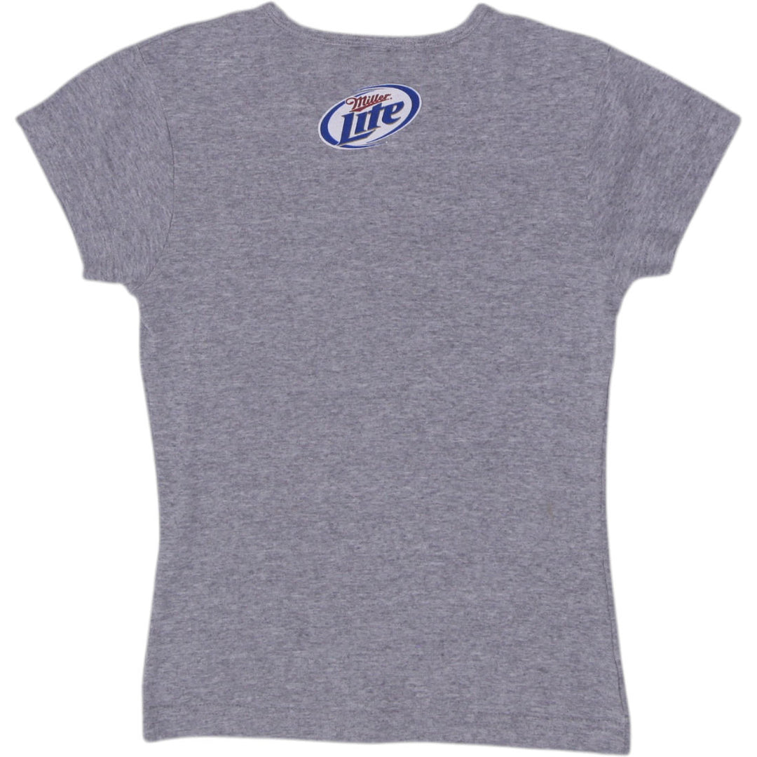 Y2K Ladies NFLNFL Chicago Bears Miller Lite Graphic baby Tee Size S