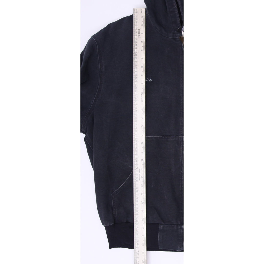 Mens Carhartt J131-BLK Black Hooded Workwear Jacket Size XL