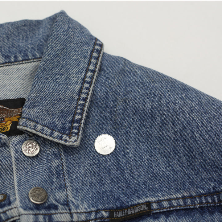 Vintage Harley Davidson Ladies Denim Jacket Size Small - Fashion Rerun Vintage Migration_Jacket
