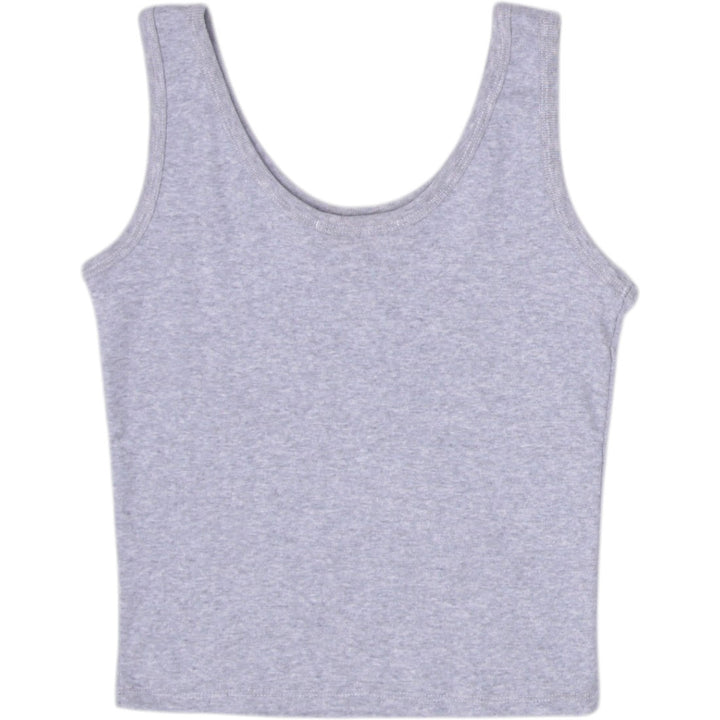 Y2K Ladies Obsessive Love Tank Top Gray Graphic Sleeveless Size L
