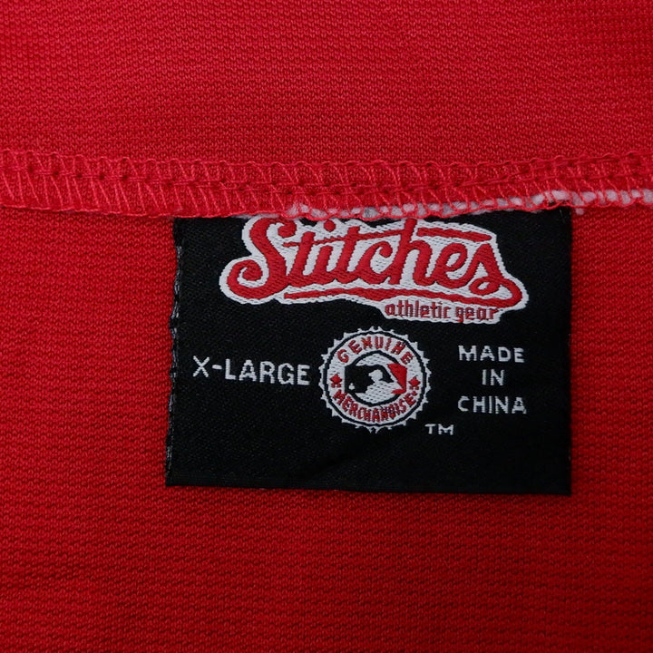 Mens Stitches Phillies Red Baseball Jersey Team Logo Sportswear