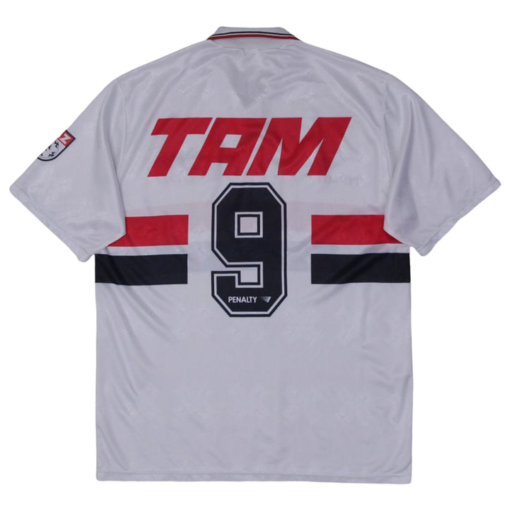 Vintage Mens Penalty SPFC Soccer Jersey White Red Black