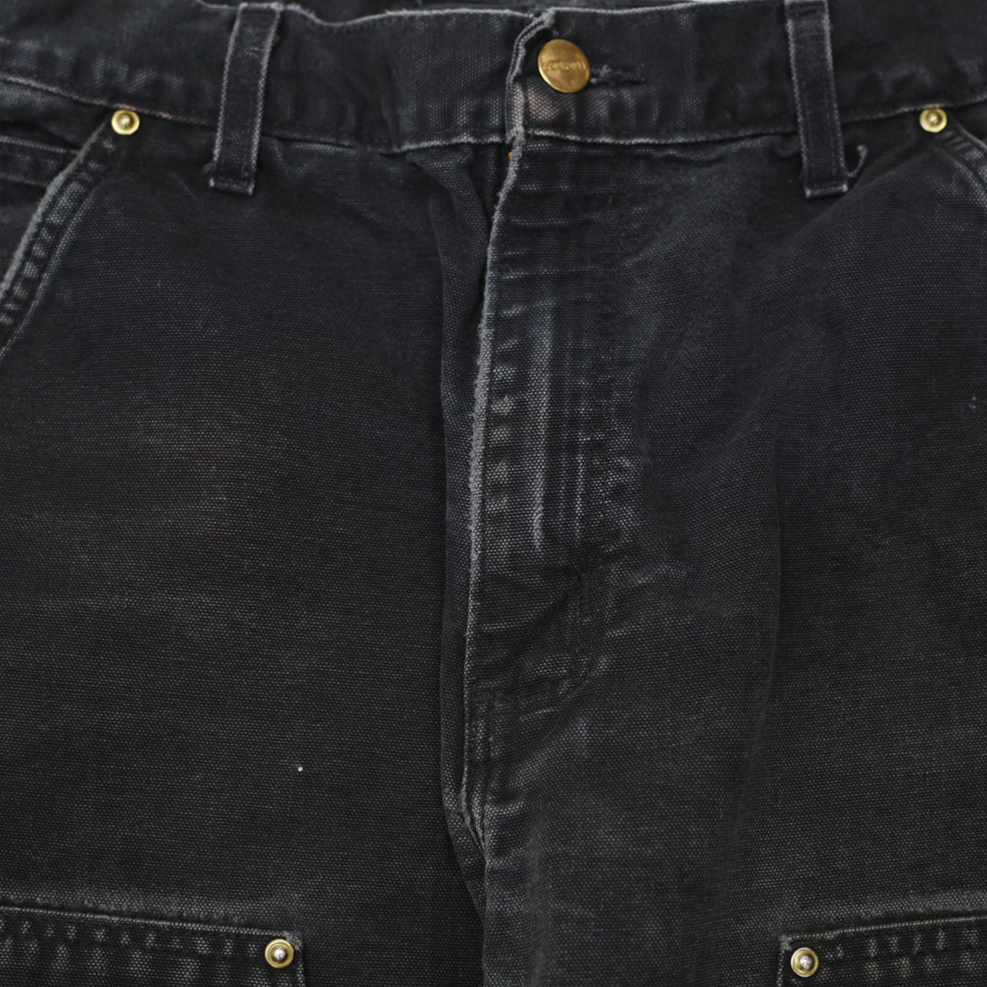 Mens Carhartt B01 BLK Dungaree Fit Double Knee Pants Size 32x32