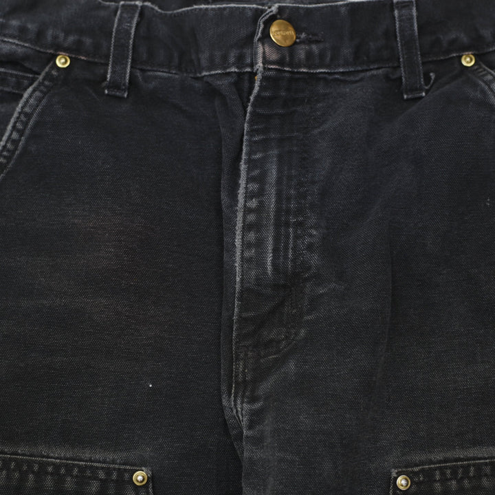 Mens Carhartt B01 BLK Dungaree Fit Double Knee Pants Size 32x32