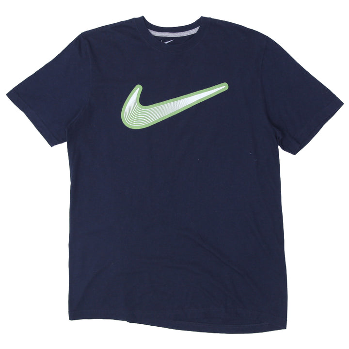 Mens Nike Swoosh Print Crewneck T-Shirt Navy - Fashion Rerun Vintage Migration_T-Shirt
