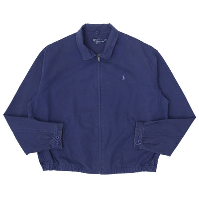 Vintage Polo Ralph Lauren Harrington Jacket, 100% Cotton Navy Blue Full Zip Size XL - Fashion Rerun Vintage Migration_Jacket