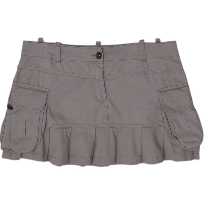 Y2K Ladies Cargo Pockets Beige Mini Skirt Size L | Migration_Skirts | Fashion Rerun