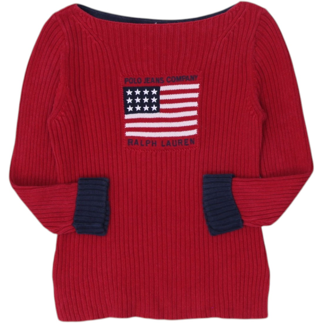 Shop Vintage Ladies Polo Jeans Company Ralph Lauren American Flag Red ...