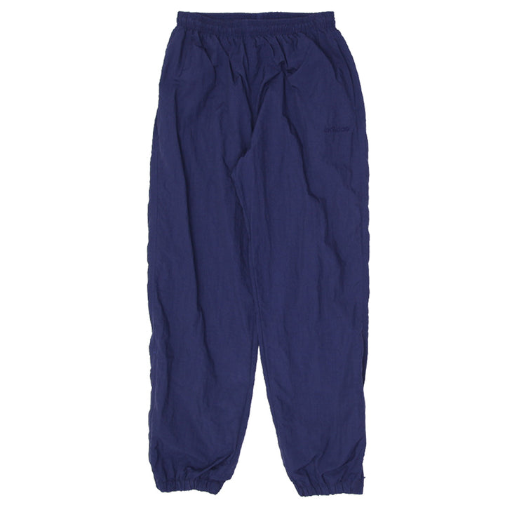 Vintage Embroidered Adidas Logo Navy Nylon Track Pants