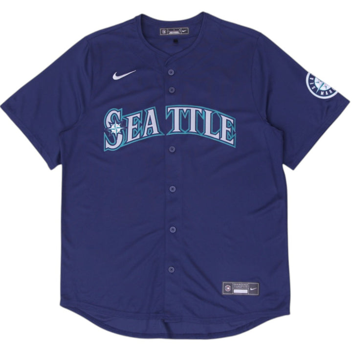 Mens Nike Navy Seattle Mariners Road Limited Jersey L