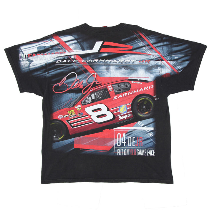 Vintage Dale Earnhardt Jr. AOP Racing T-Shirt Black Chase Authentics XL