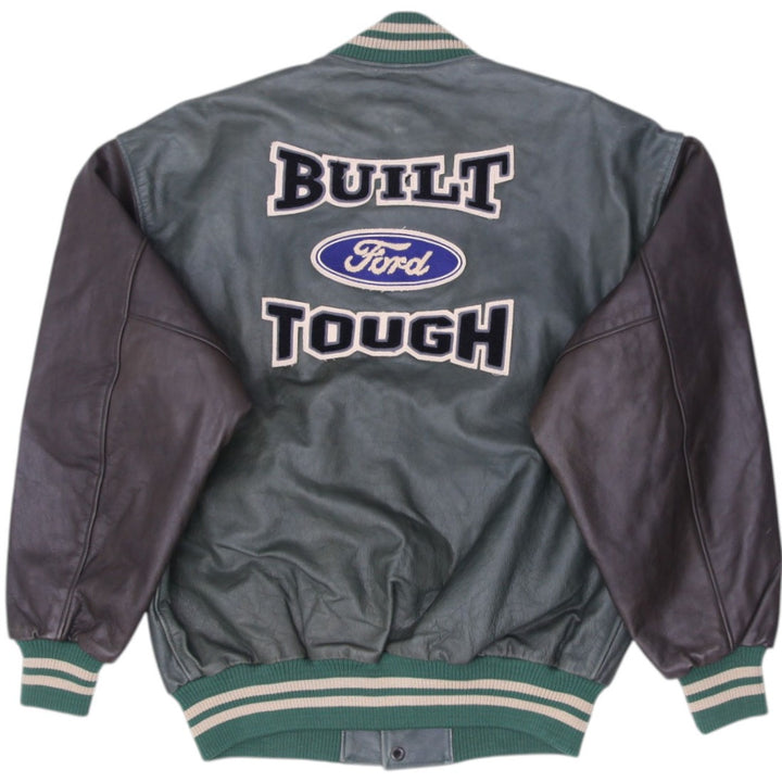 Vintage Roots Made In Canada Sporting Goods Leather Jacket Large 100 Leather | Migration_Jackets - Side View | Fashion Rerun