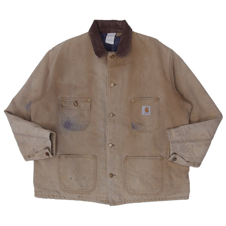 Vintage Carhartt 68LC Workwear Jacket Brown Distressed Canvas | Migration_Jackets | Fashion Rerun