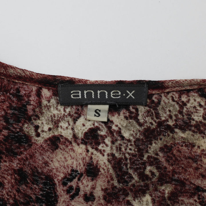 Y2K Ladies Floral Mesh Long Sleeve Top Size S | Migration_Y2K Tops - Back View | Fashion Rerun