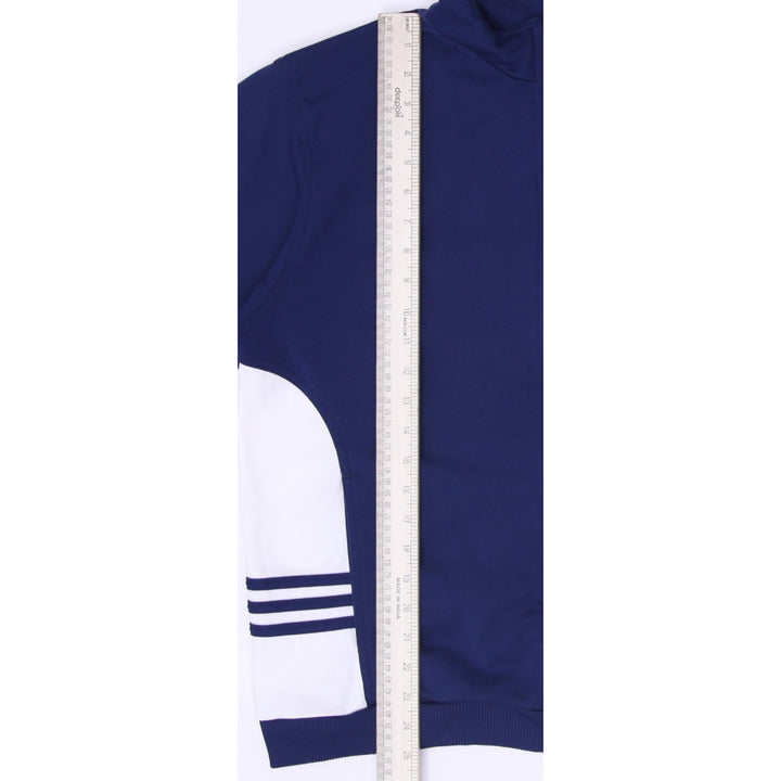 Vintage 90s Adidas Flag Tag Embroidered Gold Logo Navy Track Jacket XL