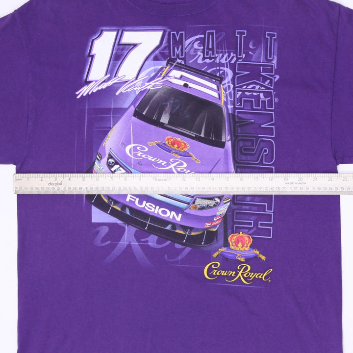 Vintage Crown Royal NASCAR Matt Kenseth Ford Fusion Racing T-Shirt Purple XL