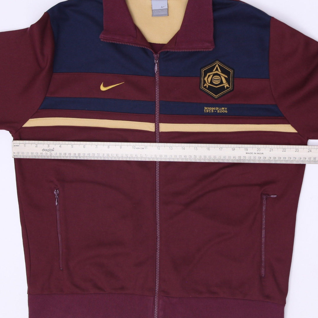 Vintage 2005-06 Nike Arsenal Highbury Final Season Track Jacket Size XL