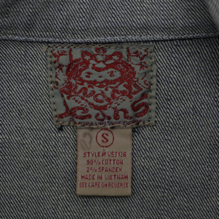 Y2K Ladies Lucky Brand Jeans Knit Hybrid Denim Jacket Size Small