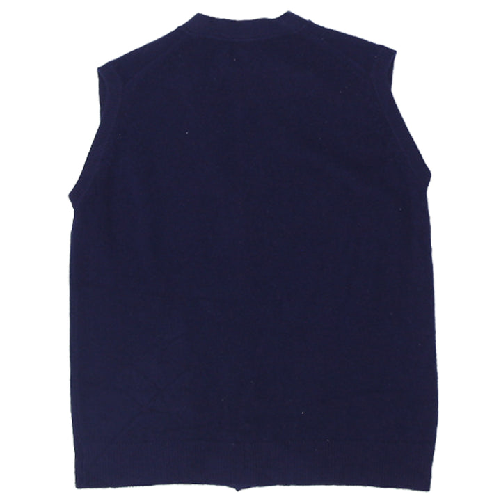 Vintage John Laing 100% Cashmere Sweater Vest-Argyle Pattern Navy Made In Scotland Ladies Size "42 - Fashion Rerun Vintage Migration_Sweaters