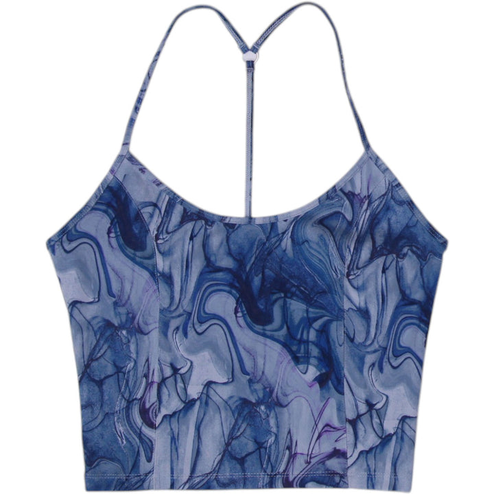 Y2K Ladies Victoria Secret Marble Graphic Crop Top Size M
