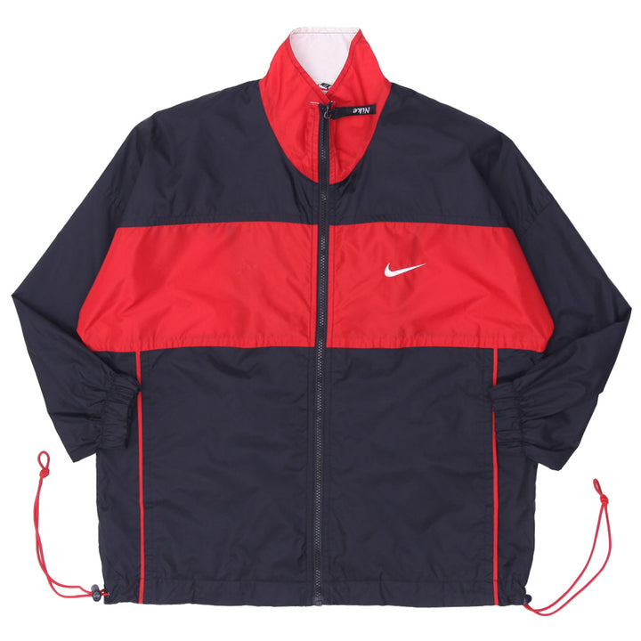 Vintage Ladies 90s Nike Embroiderd Swoosh Zip Up Windbreaker Jacket