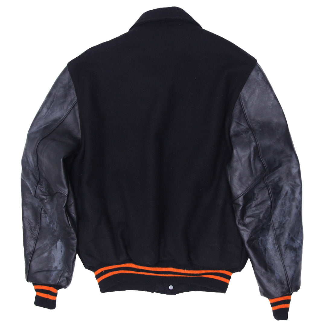 Vintage DeLong Letterman Varsity Jacket Black Size 44 - Fashion Rerun Vintage Migration_Jacket