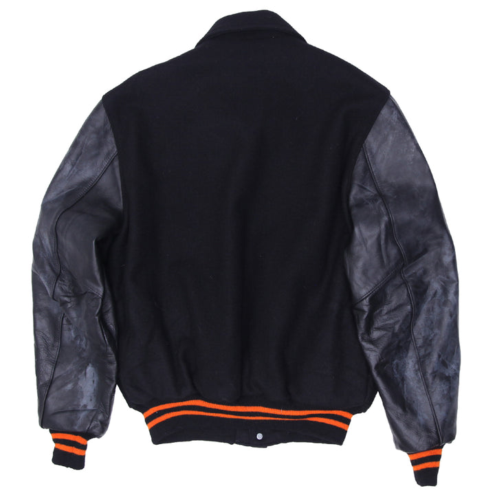 Vintage DeLong Letterman Varsity Jacket Black Size 44 - Fashion Rerun Vintage Migration_Jacket