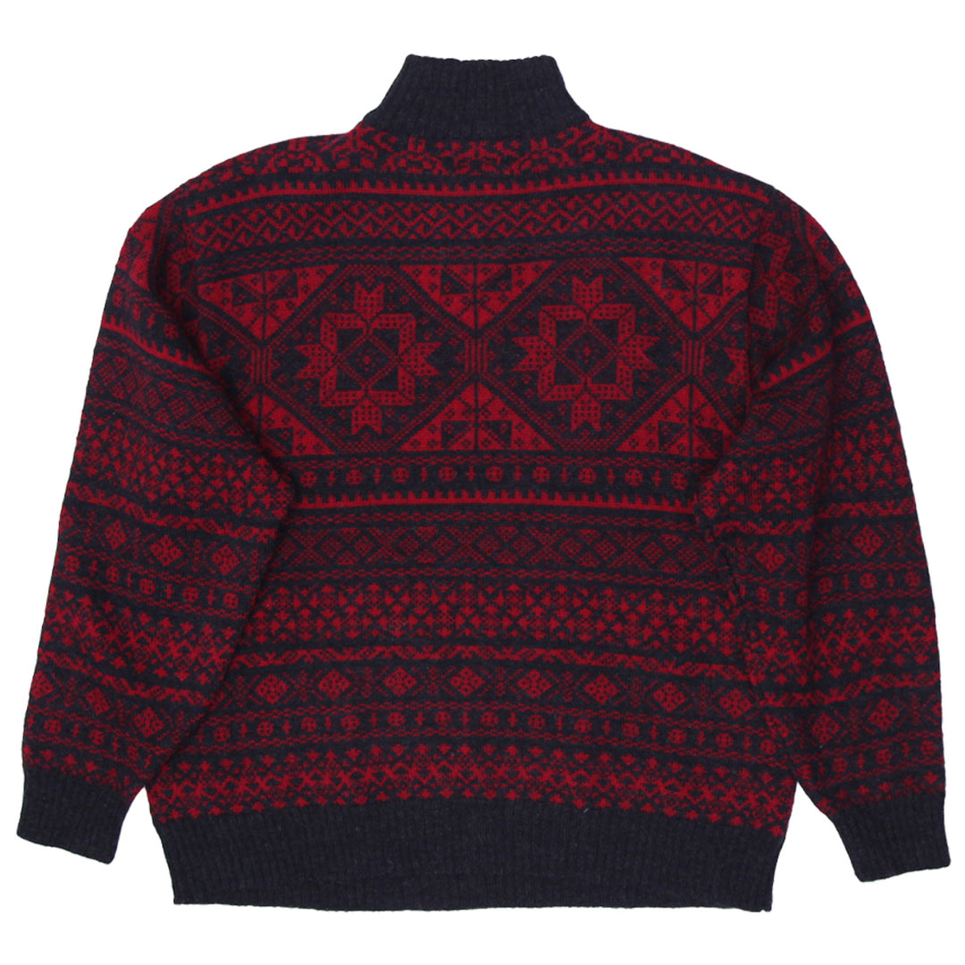 Vintage Pendleton Quarter Zip 100% Pure Virgin Wool Sweater