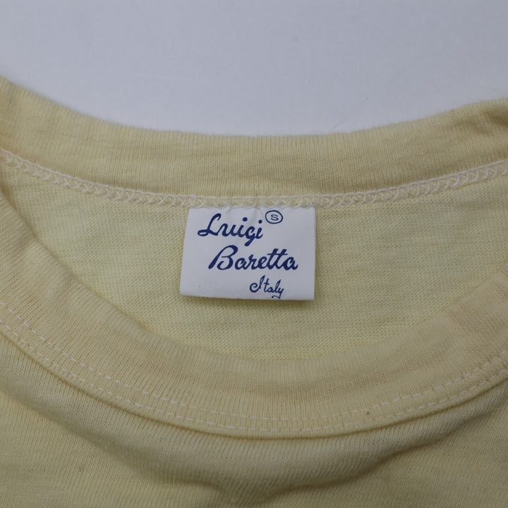 Vintage Ladies Luigi Baretta T-Shirt Yellow Graphic Print Cuban Theme