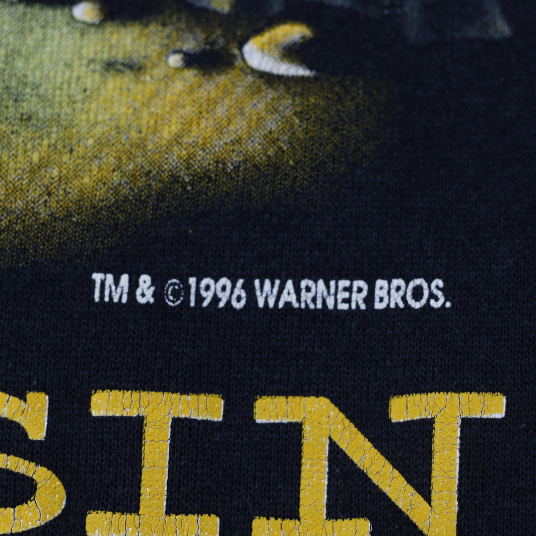 Vintage Mens TSI Sweatshirt Black Warner Bros Wisconsin Graphic