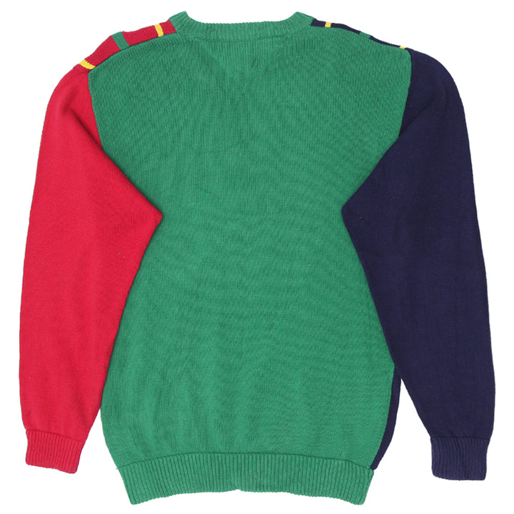 Vintage Tommy Hilfiger Stripe Knit Crewneck Sweater 100 % Cotton - Fashion Rerun Vintage Migration_Sweaters