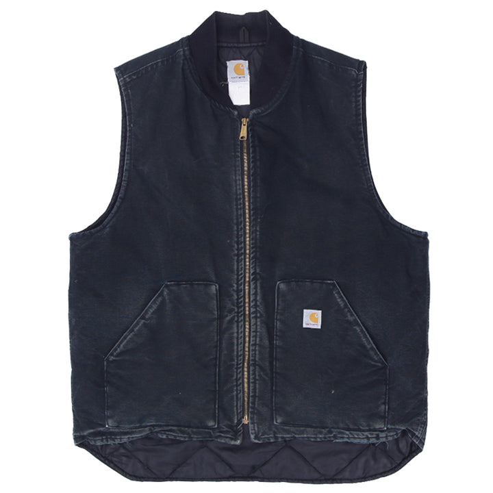 Vintage Carhartt Quilted Lined Work Vest Black - Fashion Rerun Vintage Migration_Jacket