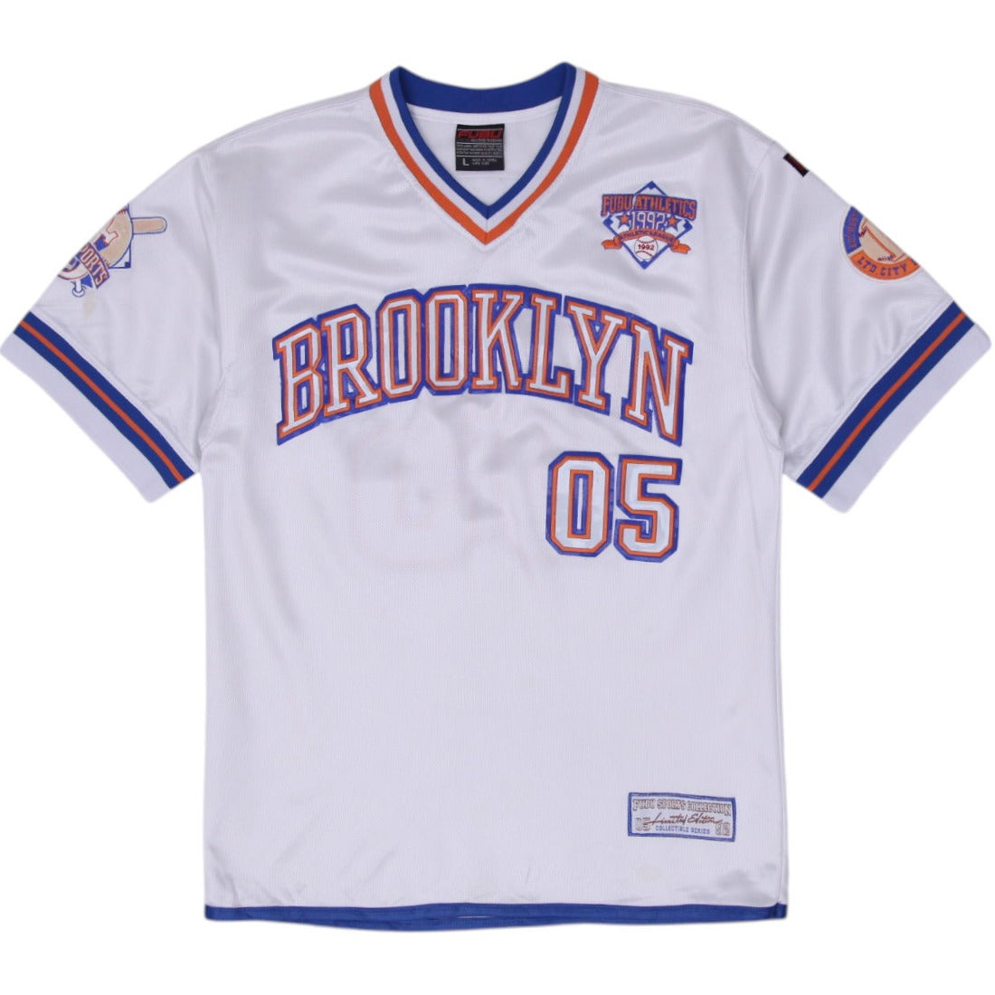 【入手困難】 FUBU BROOKLYN 05 両面刺繍ロゴ ゲームシャツ XL Shop Vintage Fubu Sports Collection Limited Edition Brooklyn 05
