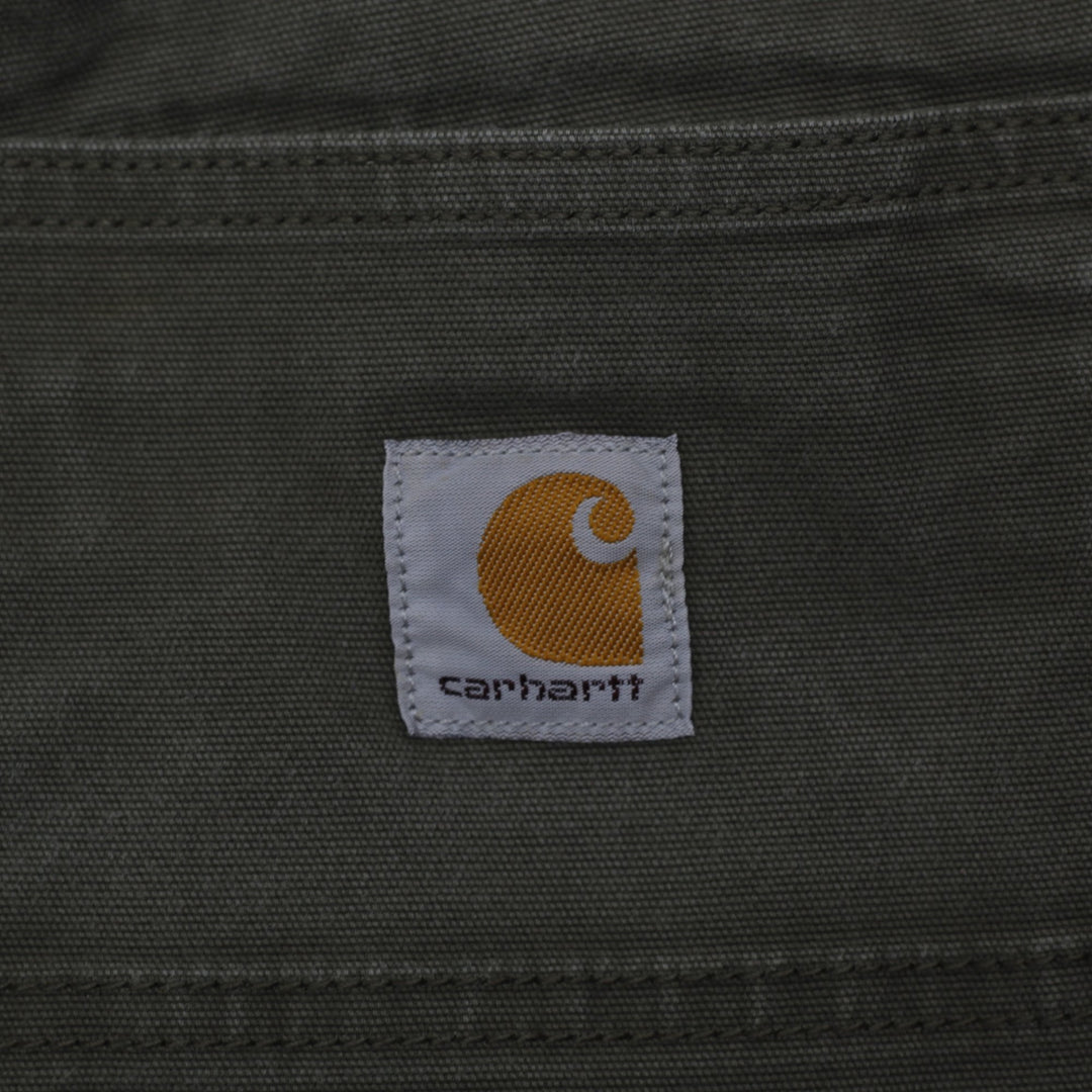 Mens Carhartt Rugged Flex Olive Canvas Double Front Relaxed Fit Workwear Pants | Migration_Pants WW Collectio | Fashion Rerun
