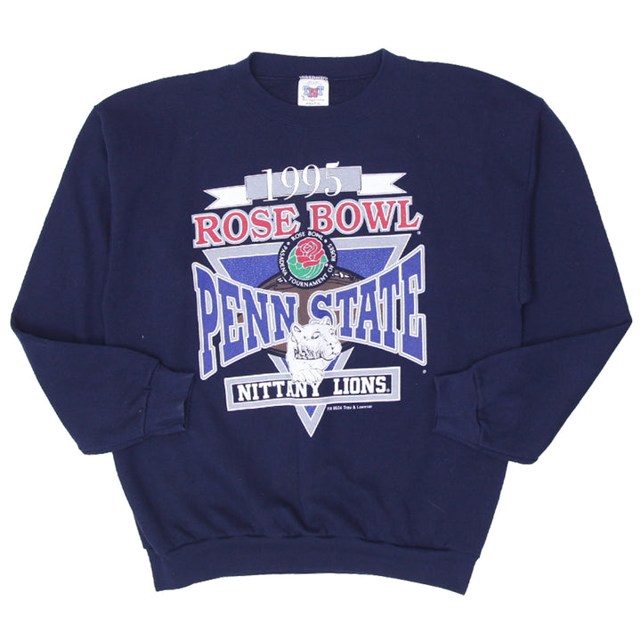 Vintage Trau & Loevner 1995 Penn State Nittany Lions Rose Bowl Sweatshirt Made in USA Navy Blue Size XL - Fashion Rerun Vintage Migration_Sweaters