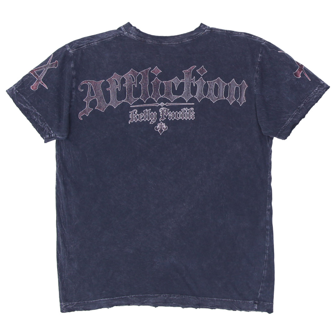 Affliction The Ghost Kelly Pavlik Signature Series Grunge Cyber Y2K Style T-Shirt