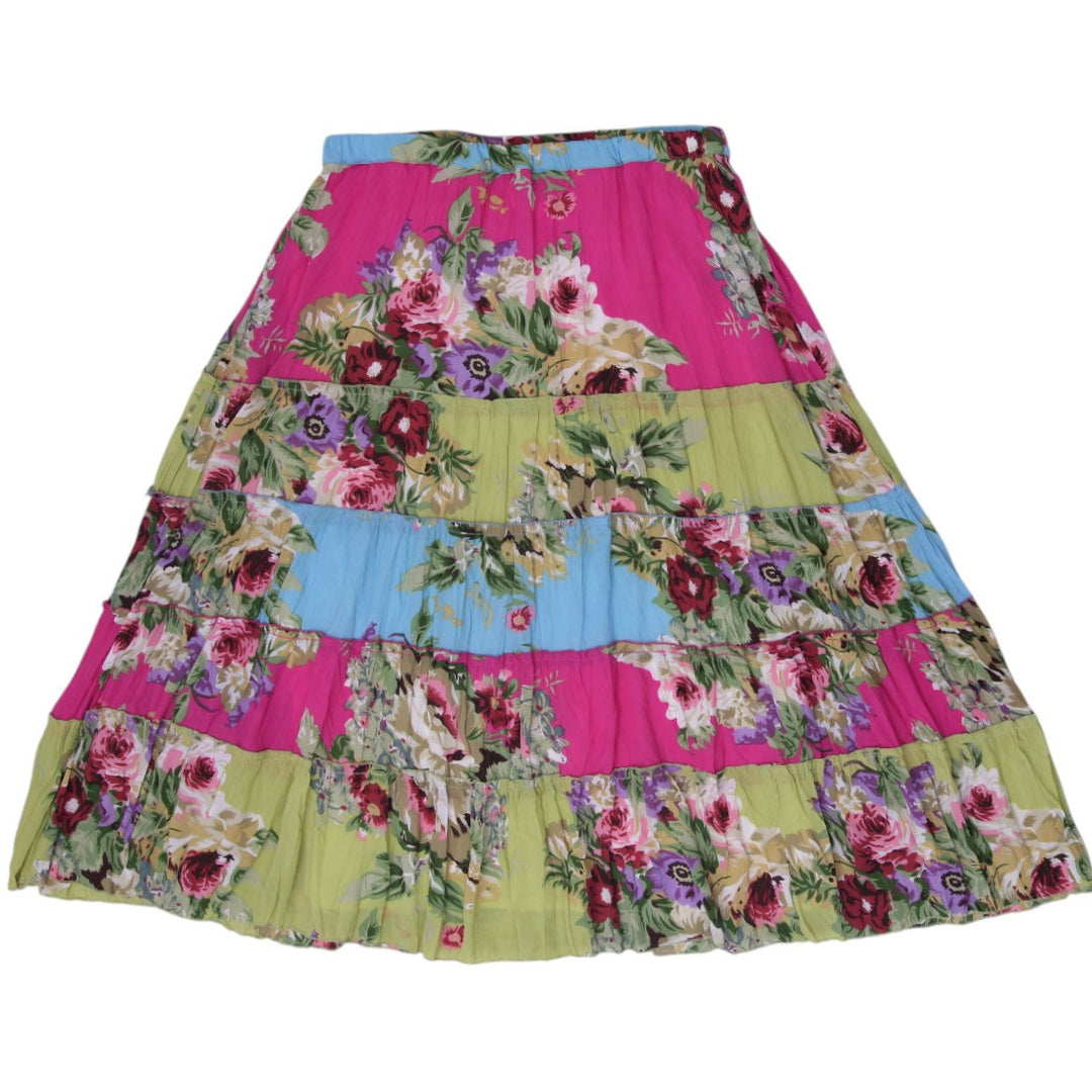 Y2K Ladies NONI B Floral Tiered Maxi Skirt Size L