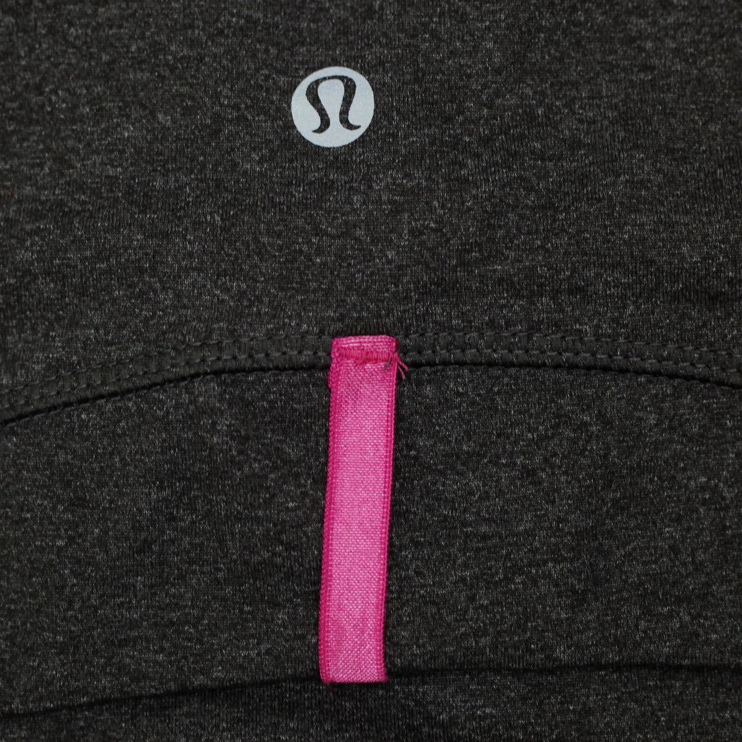 Ladies Lululemon Define Jacket Heathered Charcoal Gray Hot Pink Trim Zip Up 6