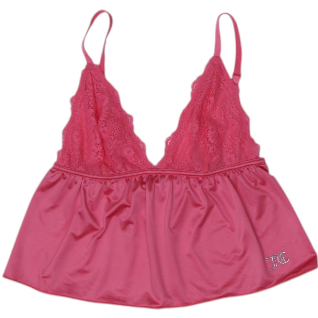 Y2K Ladies Juicy Couture Lace Adjustable Straps Top Size M | Migration_Y2K Tops | Fashion Rerun