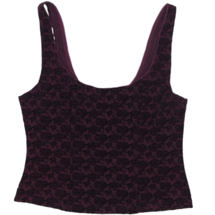 Y2K Ladies Jacob Floral Pattern Sleeveless Crop Top Size M