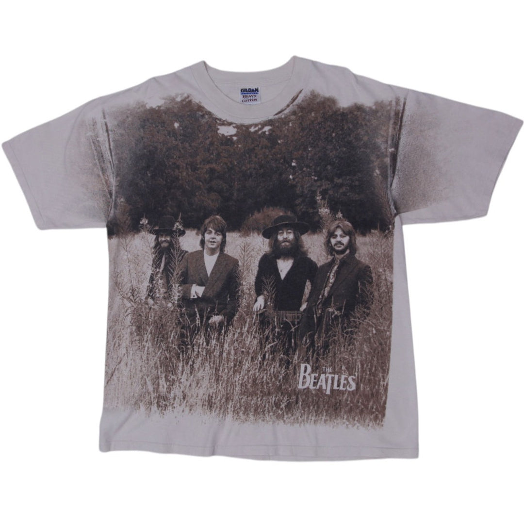 Vintage 1998 Beatles All Over Print Graphic T-Shirt Size XL | Migration_T-Shirts | Fashion Rerun