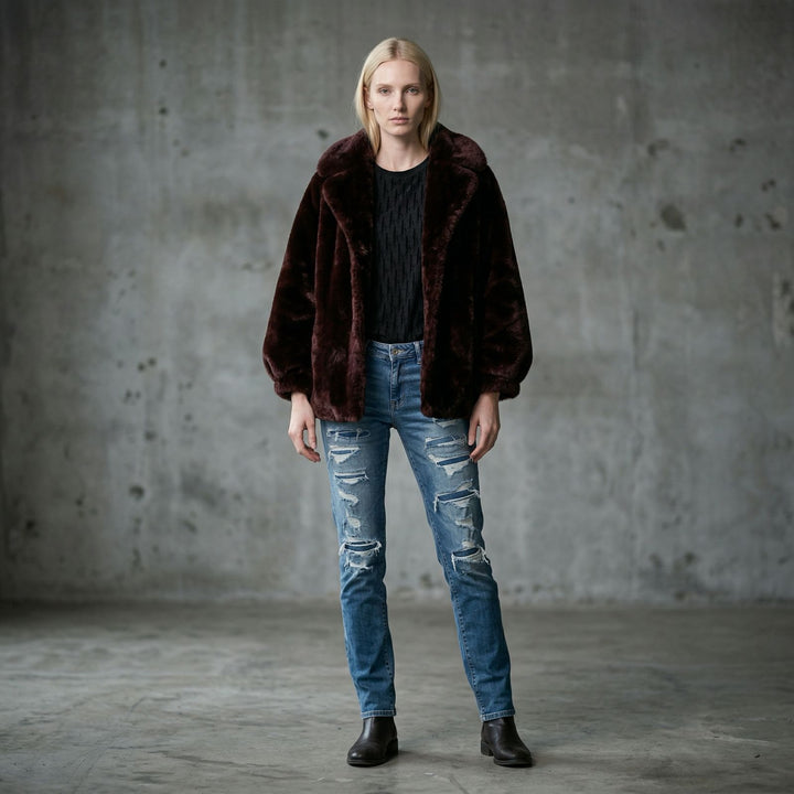 60's Mid-Century Faux Fur Coat