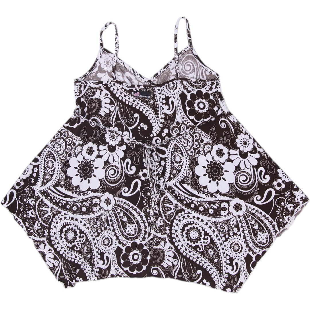 Y2K Youth La Senza Girl Paisley Floral Handkerchief Cami Top Medium Lace Trim