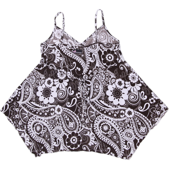 Y2K Youth La Senza Girl Paisley Floral Handkerchief Cami Top Medium Lace Trim