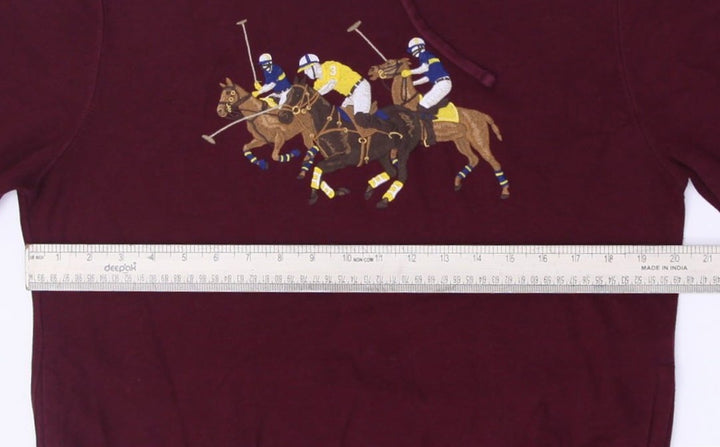 Mens Polo Ralph Lauren Triple Pony Embroidered Pullover Hoodie