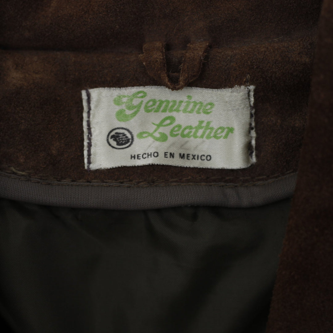 Vintage 70s Jacket Suede Fringe Western Cowboy Leather Brown