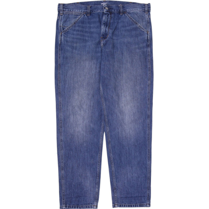 Mens Carhartt WIP Jacob Pant W34 Washed Straight Denim Jeans Size 34