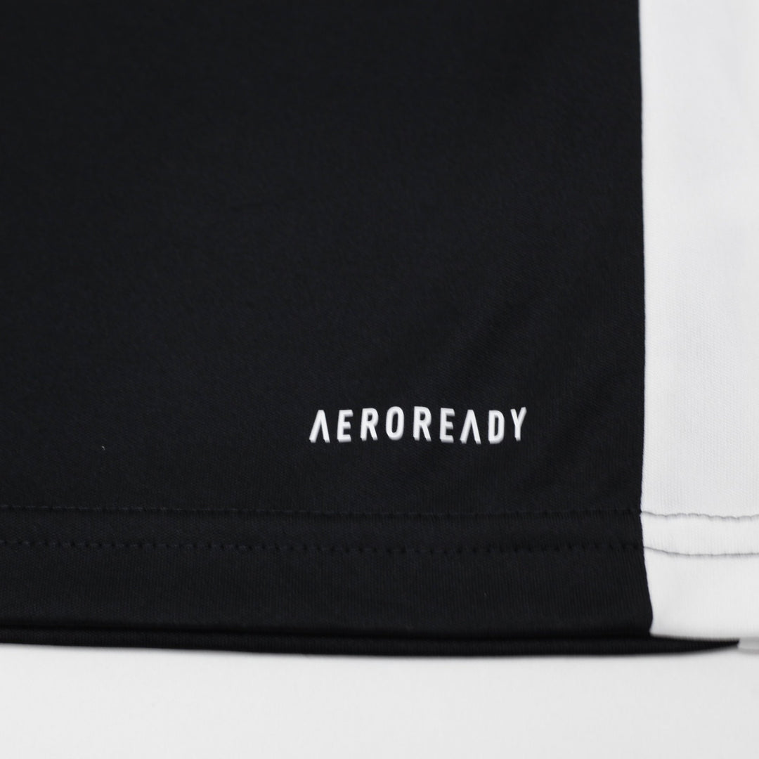 Mens Adidas Aeroready Soccer Jersey Black White Logo Size S
