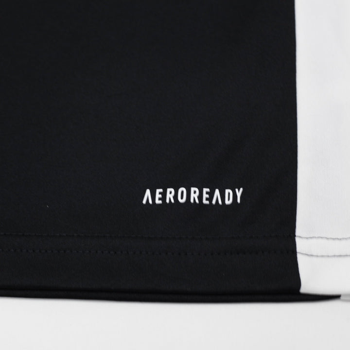 Mens Adidas Aeroready Soccer Jersey Black White Logo Size S